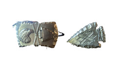 Vintage Arroyo Grande Pewter Arrowhead Native American Belt Buckles