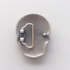 Vintage Silver Plated Tattoo Emo Skull Belt Buckle Gurtelschnalle