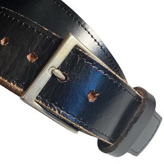 Marc Wolf Black Leather Plain Strap Men&rsquo;s Belt Size 36 Harness Buckle Snap