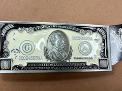$1,000 US Dollar Federal Reserve Note The United States of America Belt Buckle