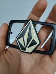 VOLCOM Belt Buckle Vintage Black And White Stone Liberation