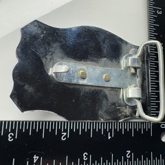 Western Covered Wagon Belt Buckle Ornate Silver Tone Western Style