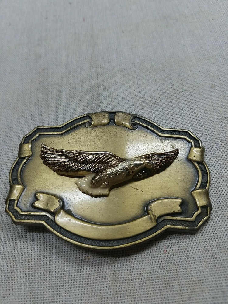 Vintage Flying Eagle Belt Buckle Bronze
