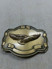 Vintage Flying Eagle Belt Buckle Bronze