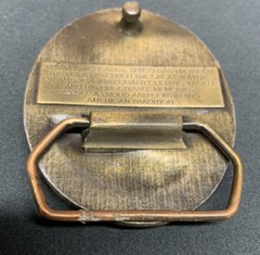 Zebco 40th Anniversary 1949-1989 Limited Edition Fish metal belt buckle