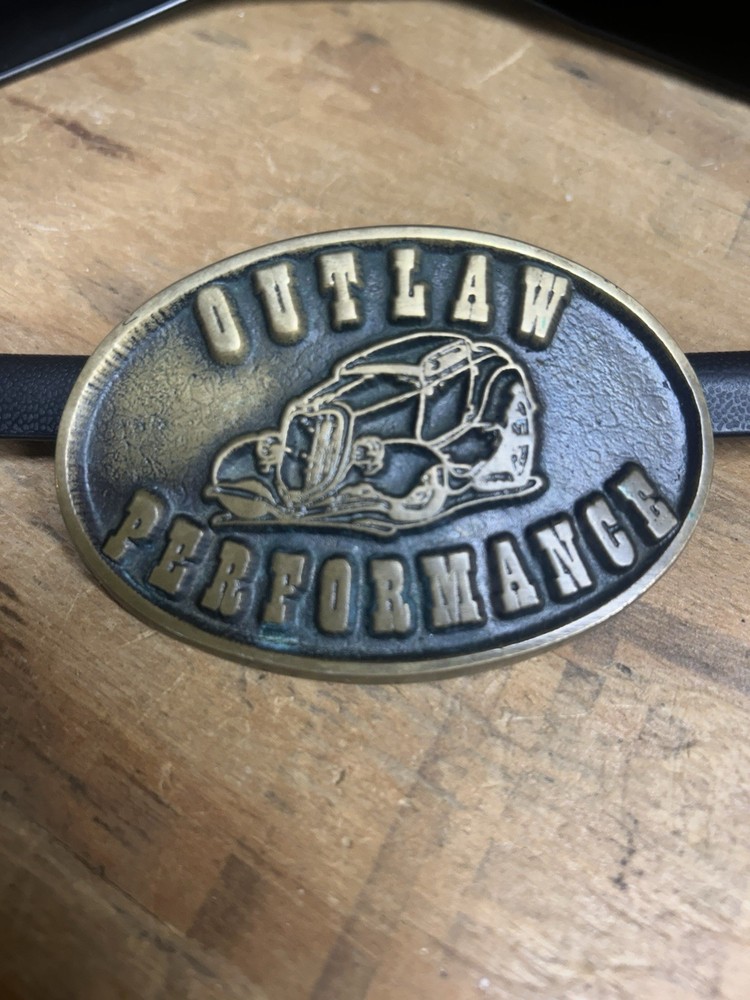 Outlaw Performance Hot Rod Manufacturer Belt Buckle Vintage From The 80s Rare