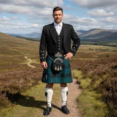 Saltire and Thistle Shield Kilt Belt Buckle – Made in Scotland