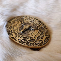 Texas OX Bull Head Belt Buckle Western Cowboy Antique- Solid Brass
