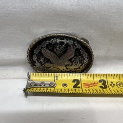 American Bald Eagle Coin Silver Belt Buckle W USA