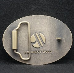 WD09156 REALLY NICE VINTAGE 2022 ****LE**** MOUNTAINS ARTWORK BRASS BELT BUCKLE