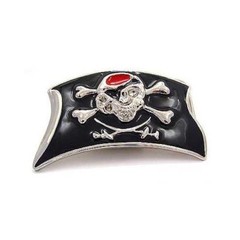 Halloween Pirate Skull Crossbones Sword Flag Motorcycle Metal Men Belt Buckle