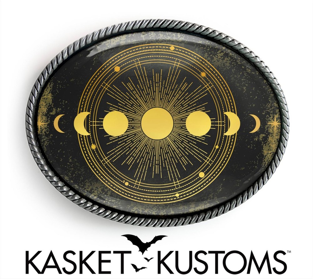 Alchemy Belt Buckle – Sacred Geometry Mystic Handmade Buckle – 640