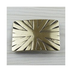 Solid Bronze Tone Medieval Style Cross Engraved Belt Buckle