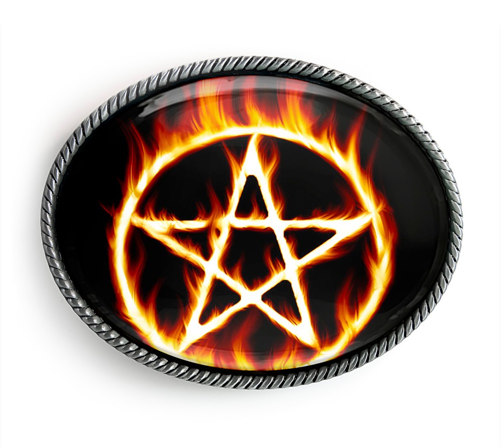 666 Pentagram Belt Buckle – Gothic Occult Men Women Belt Buckle – 336