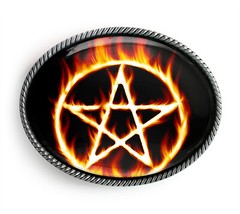 666 Pentagram Belt Buckle – Gothic Occult Men Women Belt Buckle – 336