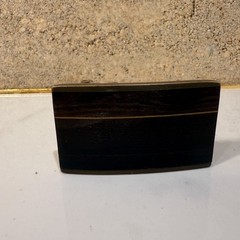 Mid Century Modern Kenneth Reid Buckle Dark Wood Thin Line Brass