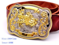 Mens Bull Ride Rodeo Flower Long Huge Rodeo Big Western Cowboy Shine Belt Buckle