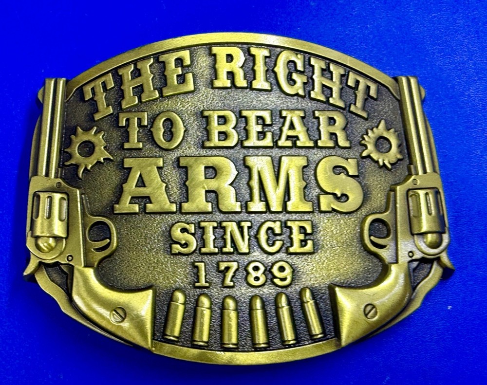 The Right to Bear Arms Since 1789 USA Gun Rights Commemorative Belt Buckle