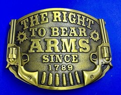 The Right to Bear Arms Since 1789 USA Gun Rights Commemorative Belt Buckle