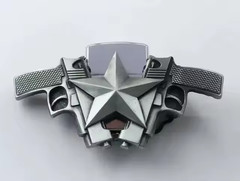Men&rsquo;s Metal Belt Buckle Lighter – Refillable Novelty Outdoor Accessory