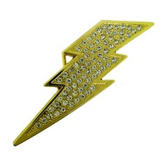 Lightning Bolt Belt Buckle Flash Silver Metal New Men Women Western Rodeo Cowboy