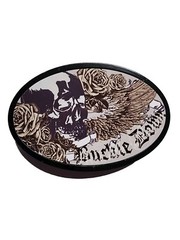 Y2K Skull Roses Rock And Roll Belt Buckle Down Tattoo Style