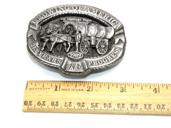 Hasco Conestoga Wagon Growing America Belt Buckle 707 of 4000 1988 Vintage USA