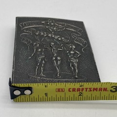 Coca-Cola Brass Belt Buckle ‘Feel On Top Of The World’ Topless Ladies VTG