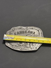 1978 Grizzly Bear Pewter Belt Buckle Barry Snook Colonial Craftsman Kanukawa