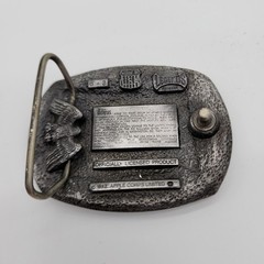 Vintage 1992 The Beatles British Union Jack Pewter Belt Buckle American Legends