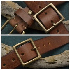 Men 4.3cm Width Solid Antique Brass Pin Buckle Leather Belt Replacement Buckle
