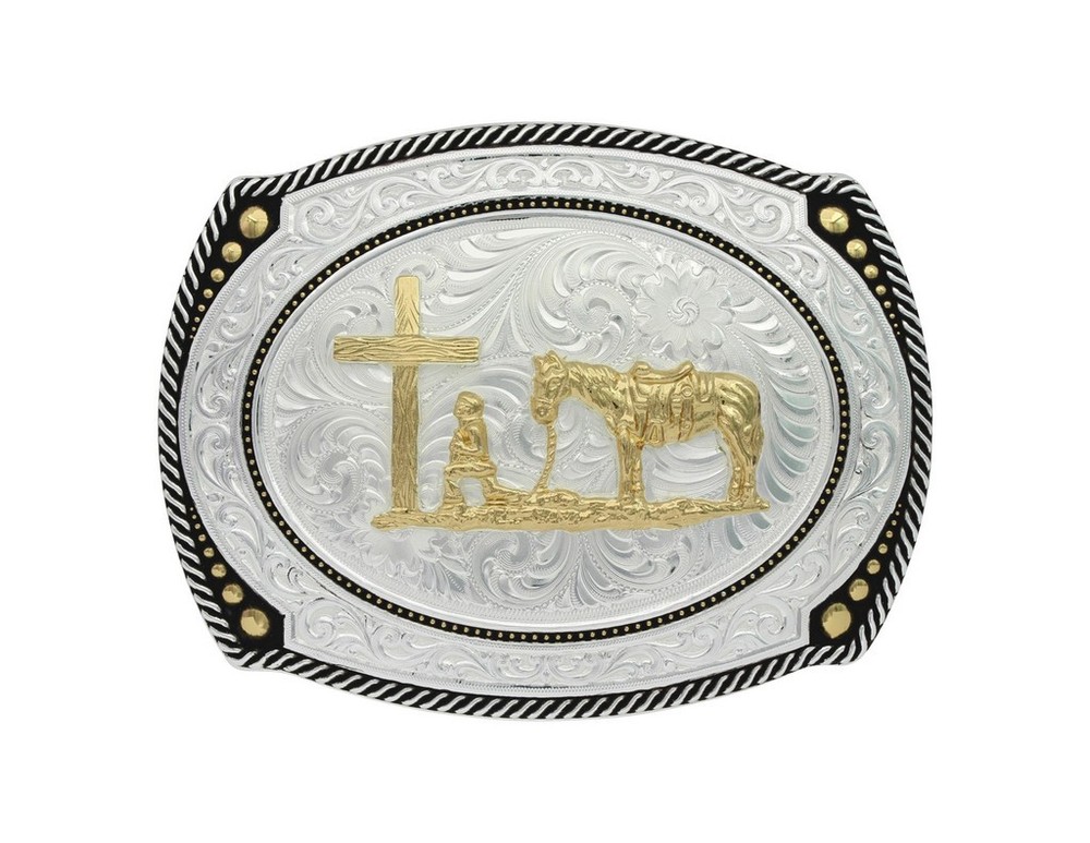 Montana Silversmiths Western Belt Buckle Christian Cowboy 31210-731