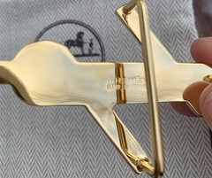 38mm Hermès H Noué belt buckle in gold-plated metal Sailor Knot New Hermes Auc