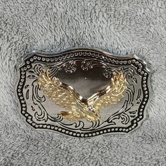 Vintage USA Eagle Belt Buckle Mens Gold Tone Eagle Western 90s Metal Cowboy
