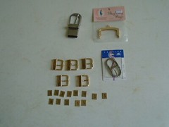 Lot of Belt 7 Buckles plus Pendant Bag Frame