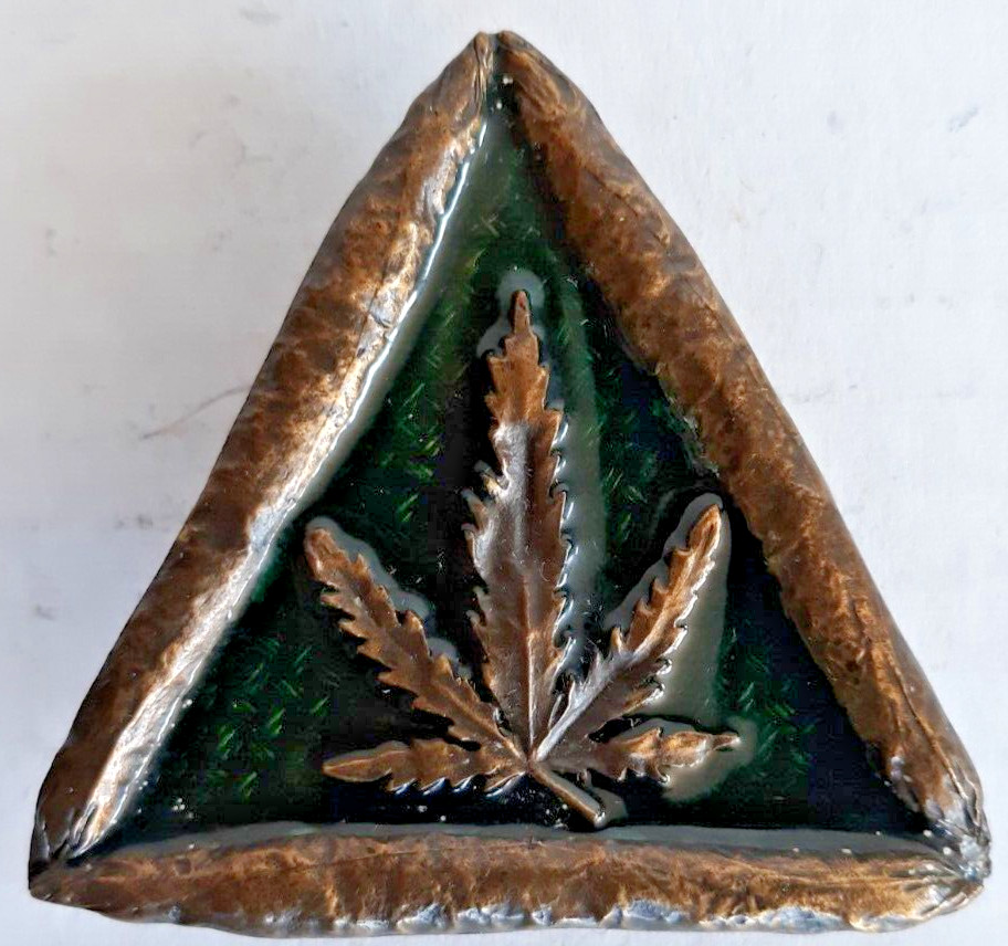 Capt. Hawks Sky Patrol triangle cannabis marijuana leaf 2.25&Prime; long belt 1.75&Prime;