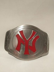 New York Yankees Baseball Belt Buckle Silver Red 5&Prime;x3.75&Prime;