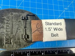 Initial Block Letter T Montana Silversmiths RARE Grey & Black Color Belt Buckle