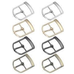 8Pcs 1&Prime; Single Prong Belt Buckle Roller Buckle Black/Silver/Light Gold/Brown