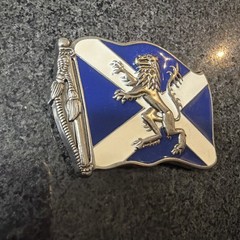 St. Andrew&rsquo;s Cross with Rampant Lion Celtic Belt Buckle Bottle Opener