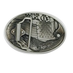 Eagle & American Flag Belt Buckle Western Cowboy Cowgirl Motorcyclist (GBA-01)