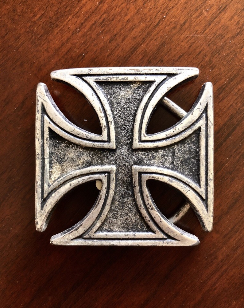 Celtic Crusader Iron Knights Cross Made In Italy Metal Unisex Men’s Belt Buckle