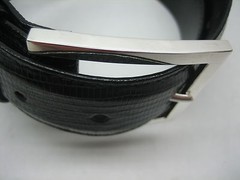 Sterling silver 925 Granada buckle 46 grams w/Genuine Lizard-1.5  » belt U.S.A..