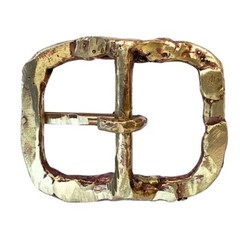 Handmade Solid Brass Belt Buckle USA | 1.5&Prime; « THE ROAD » Retro Artisan Buckle Men
