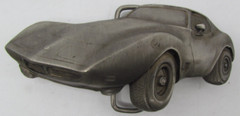 Vintage 1979 Corvette Pewter Belt Buckle by Indiana Metal Craft M93 USA