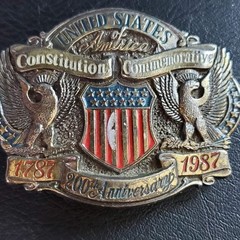 The Great American Belt Buckle Co US Constitution 200th Anniversary 1987 Limited