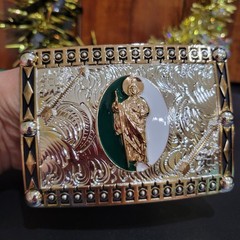 Saint jude San Judas Western belt Buckle Rose Gold Silver Heavy Zinc Alloy