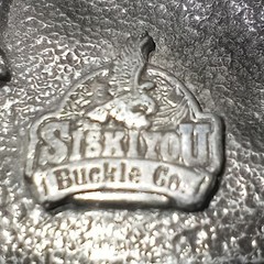 Vintage 1988 Siskiyou P40 Flying Eagle and Sun Pewter Belt Buckle EUC