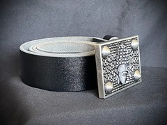 Buddha Belt Buckle Handmade Zen Spiritual 3.75” OOAK Darren McNeese