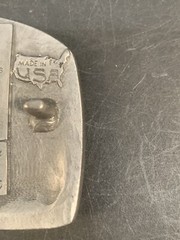American Construction Worker Numbered 7/5000 Belt Buckle 1988 Made In USA Pewter